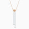 Lifelong Heart Y Necklace, White, Mixed Metal Finish